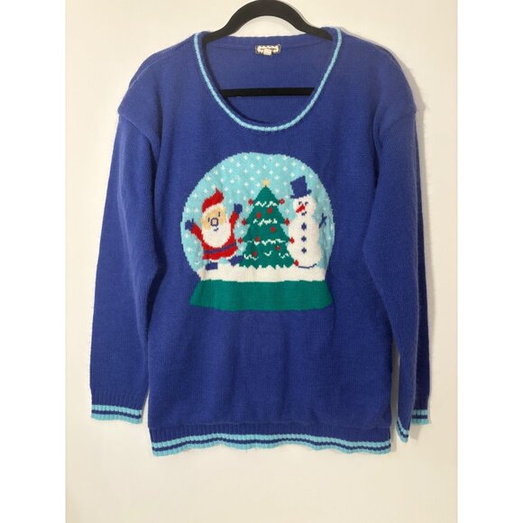 Vintage Eyeshadow Snow Globe Sweater XL w Battery‎ Pack  to light up UNTESTED - Picture 1 of 10
